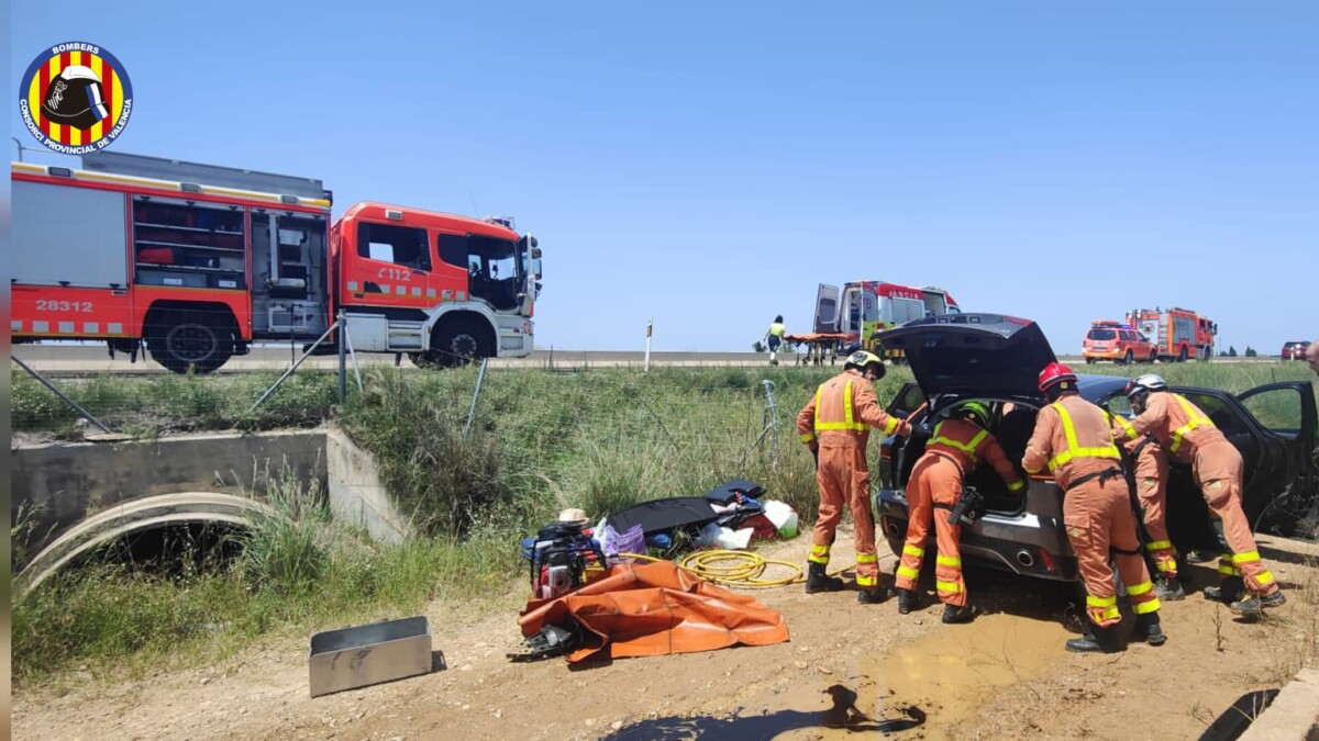 Accidente en la A-7 a la altura de Picassent